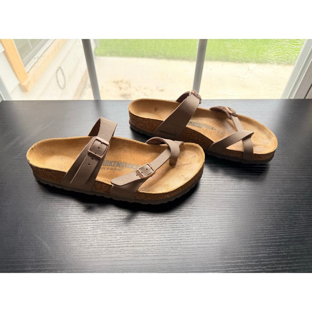 Birkenstock Mayari Brown Birko-Flor Sandals Size 39 EU 8-8.5 US Toe Loop - Picture 10 of 10